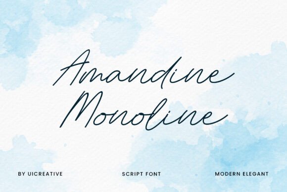 Amandine Monoline: A Modern Elegant Script Font Review for Brand Designers