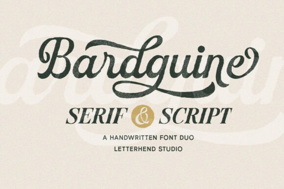 Bardguine Serif Script Duo Font: Elevate Your Handmade Brand