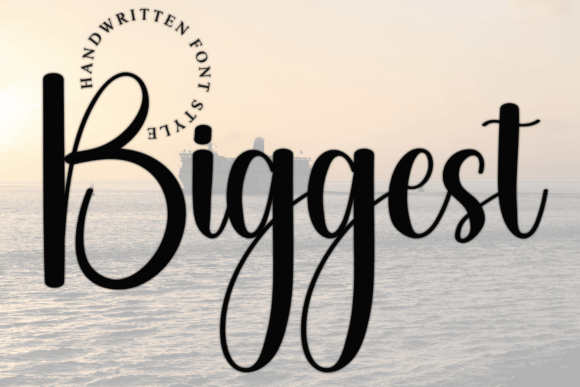 Biggest: The Elegant Script Typeface for Polished Brand Identity