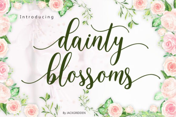 Dainty Blossoms: A Chic Script Font for Elegant Web Design