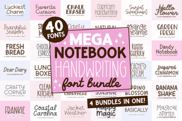 Mega Notebook Handwriting Bundle: A Maker’s Review of 40 Script Fonts