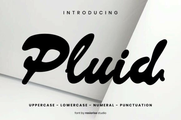 Pluid: A Modern Script Typeface for Editorial Design
