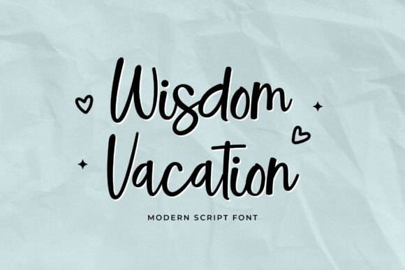 Wisdom Vacation: A Script Font for Elegant Editorial Design