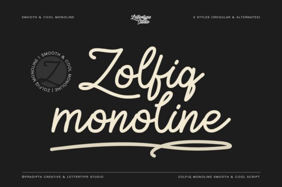 Zolfiq: A Modern Monoline Typeface for Clean Brand Identity Design